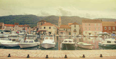 Small Harbour in Stari Grad,Croatia