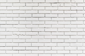 Fototapeta na wymiar White Brickwork Wall Pattern Texture