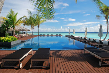 Swimming pool at Maldives