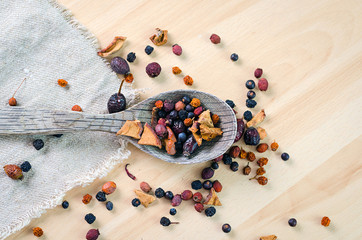 tea from the dried berries