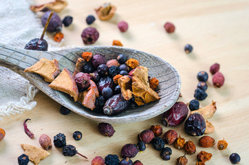 tea from the dried berries