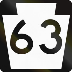 US state route shield Pennsylvania, using a keystone