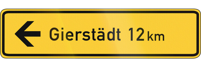 German direction sign (in urban areas) on other roads