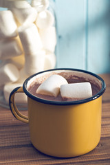 cocoa drink with marshmallows
