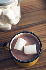 cocoa drink with marshmallows