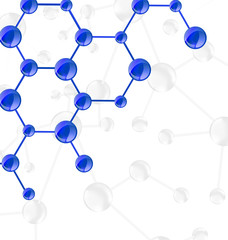 Molecular structures chain with copy space © -=MadDog=-