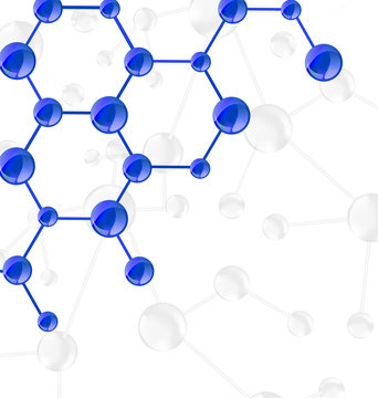 Molecular structures chain with copy space