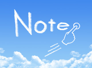 Note message cloud shape