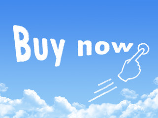 Fototapeta premium buy now message cloud shape