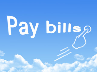 Fototapeta premium pay bills message cloud shape