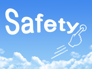 Fototapeta premium safety message cloud shape