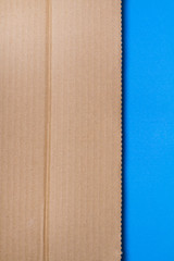 Close up view of recycled brown cardboard texture.