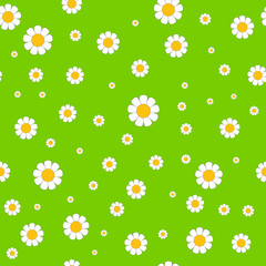 Abstract seamless wallpaper pattern with chamomiles