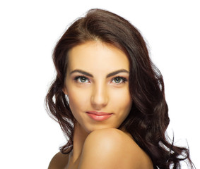 Fototapeta premium Closeup portrait of healthy girl