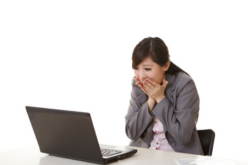 Exciting business woman