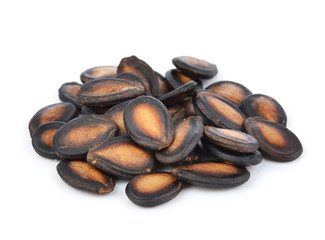 watermelon seeds on white background
