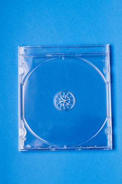 Close View Of An Empty Transparent Jewel CD Case.