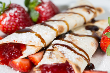 Strawberry pancakes