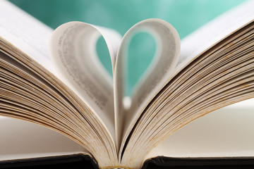 heart shape folded from the centre page