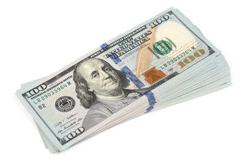 Stack of hundred dollars