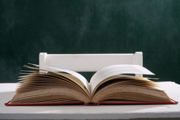book table in the classroom