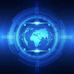Abstract global future technology background, vector
