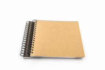 Sketch book on white background.