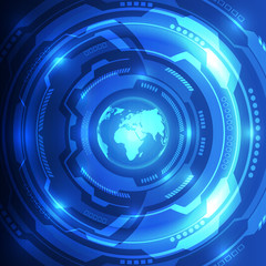 Abstract global future technology background, vector