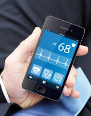 Gesundheit APP auf dem Smartphone Fitness medizinische Überwachung