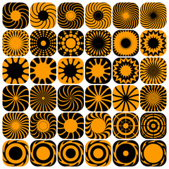 Decorative design elements. Patterns set.