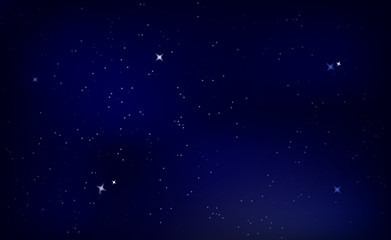 Vector abstract space background. Stars, galaxy and nebula