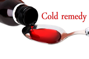 Cough syrup, close-up