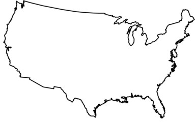 United states blank map