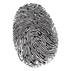 Vector black isolated fingerprint