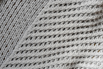 Handmade grey knitting wool texture background