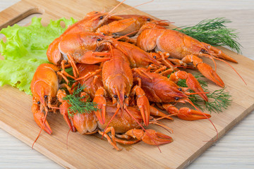 Boiled crayfish