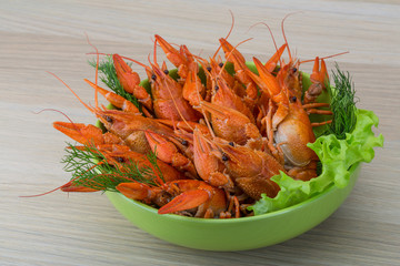 Boiled crayfish