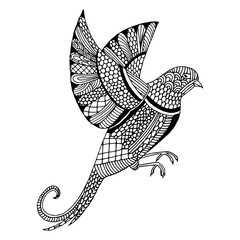 swallow with embroidery decoration
