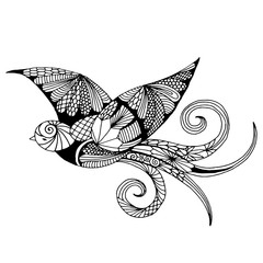 swallow with embroidery decoration