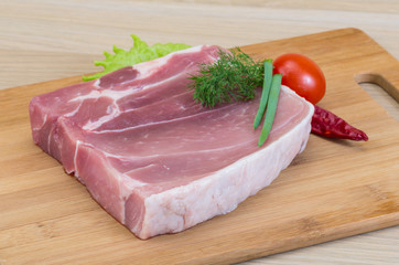 Raw pork meat