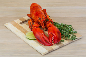 Boiled lobster