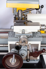 Lathe machine closeup
