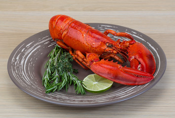 Boiled lobster