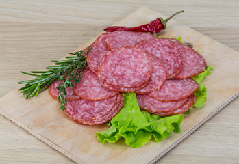 Sliced salami