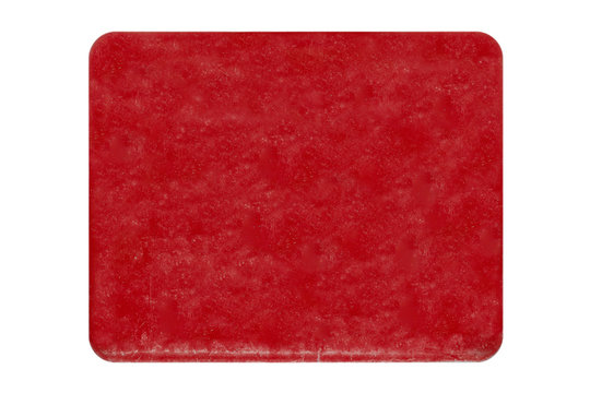 Altes leeres Schild - rot - Ecken abgerundet - Freisteller