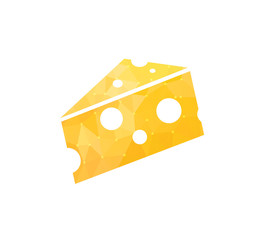 Cheese in abstract style