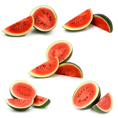 Collection watermelon isolate on white background