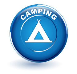 camping sur bouton bleu
