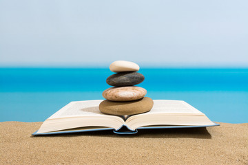 Obraz premium Book on the beach in relax