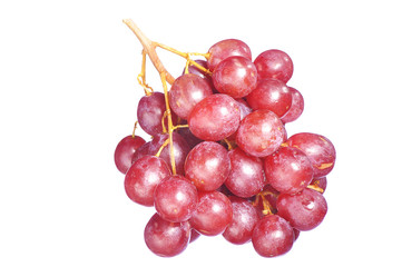 red grape isolated on white